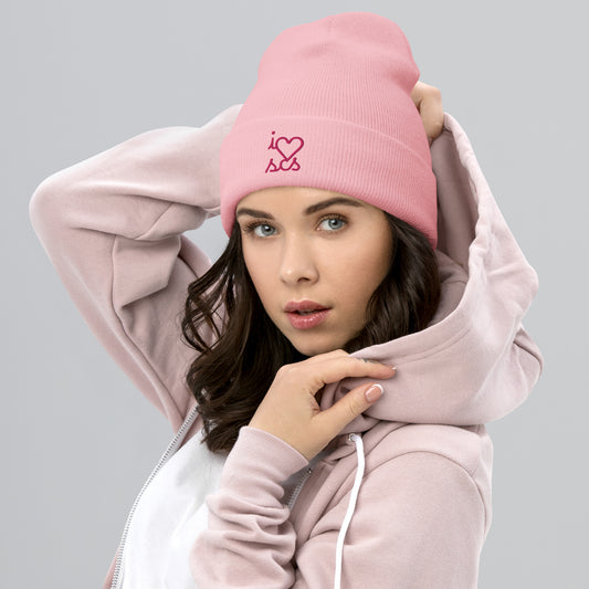 I Love SCS - Pinkout Cuffed Beanie