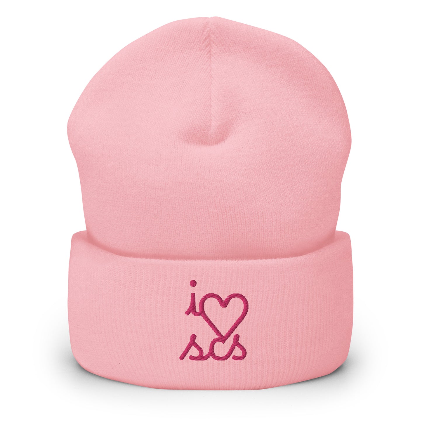 I Love SCS - Pinkout Cuffed Beanie