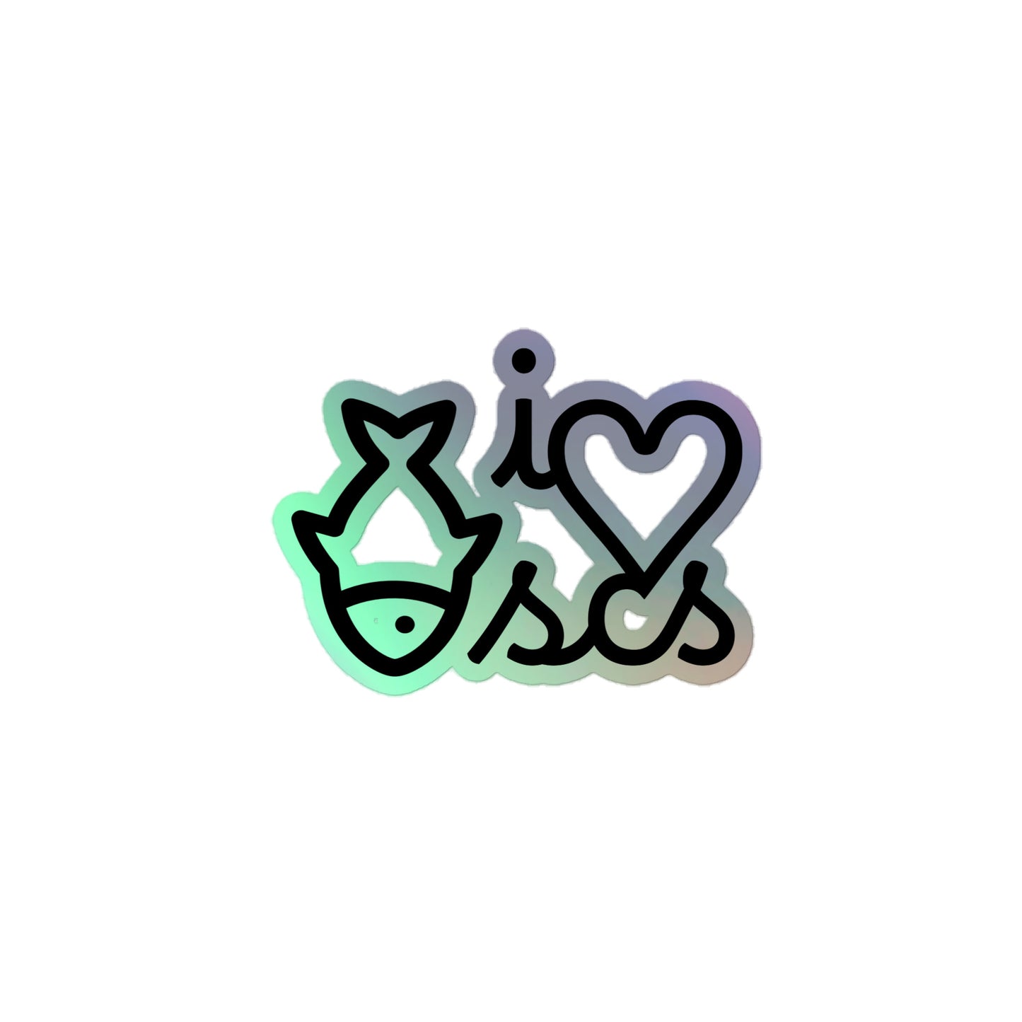 I Love SCS - Holographic Stickers